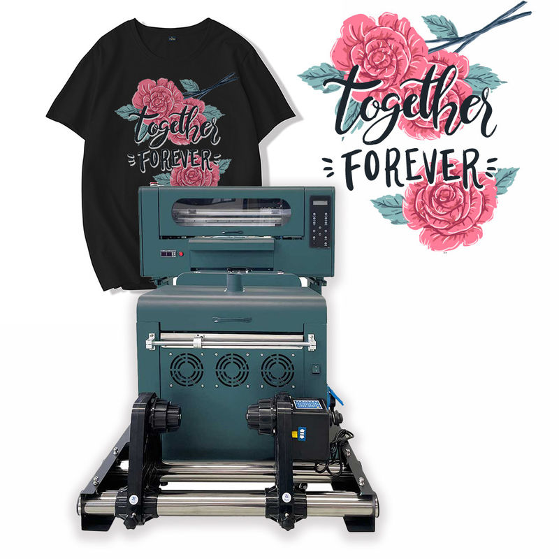 잉크젯 DTF 티셔츠 인쇄기 Xp600 30cm Dtf 열 전달 기계 2개의 머리로