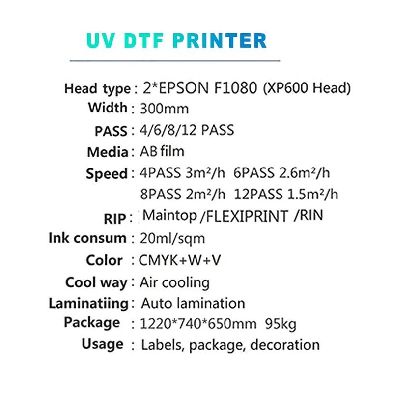 AB 필름 미디어 디지털 UV 인쇄기 CMYK W+V 잉크 컬러