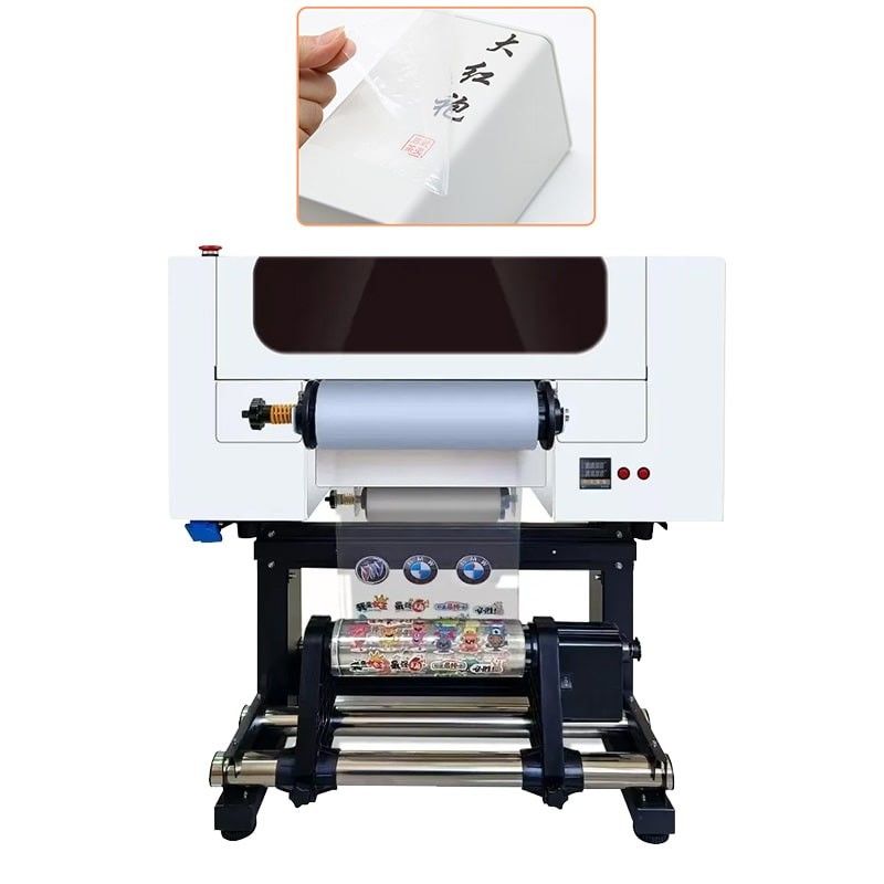 30CM UV DTF 프린터 롤 투 롤 A3 UV DTF 프린터 두 개의 XP600 헤드