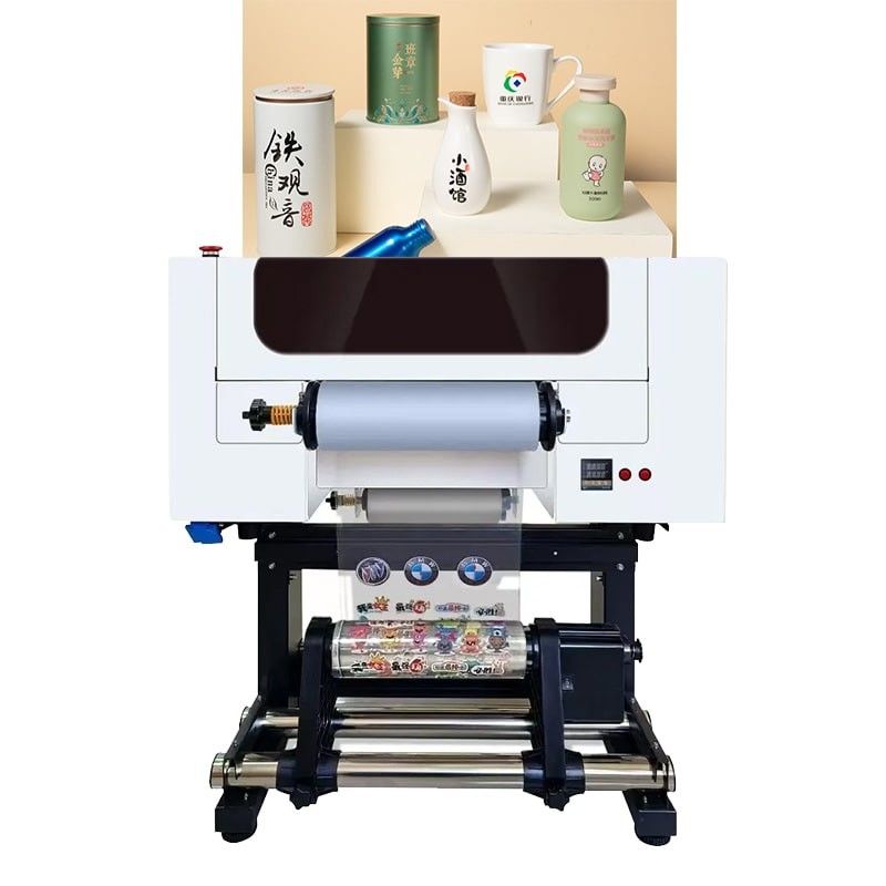2*F1080 프린터 헤드와 300mm UV 프린터 CMYK+W+V를 지원합니다 밝고 다채로운