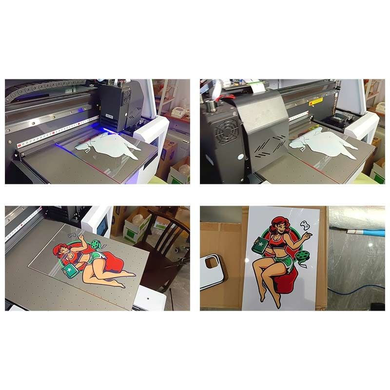 작은 데스크톱 300mm 병 평면 침실 UV 프린터