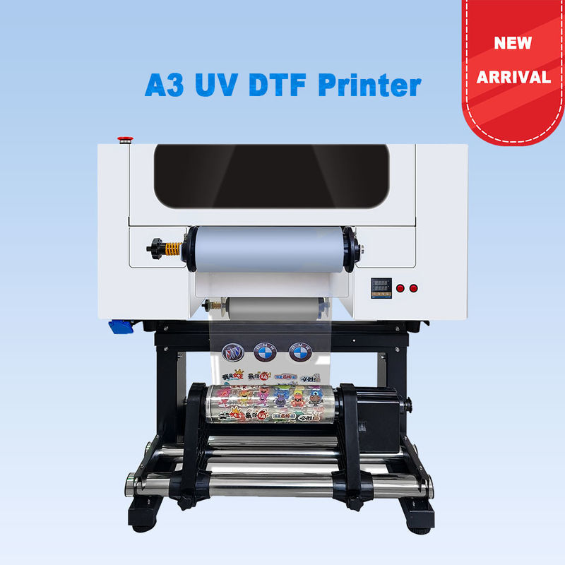 A3 UV DTF 프린터 로고 인쇄 30CM 롤 로 롤 UV DTF 프린터 스티커를 위해 라미네이트