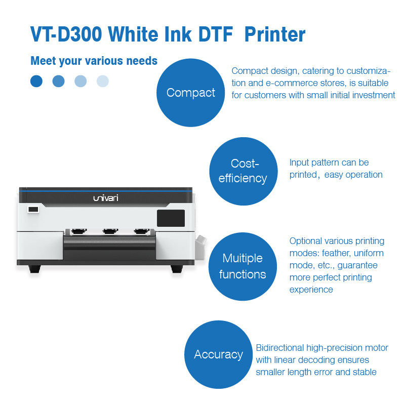 2024 화이트 디지털 A3 DTF 프린터 XP600 애완 동물 필름 13 인치