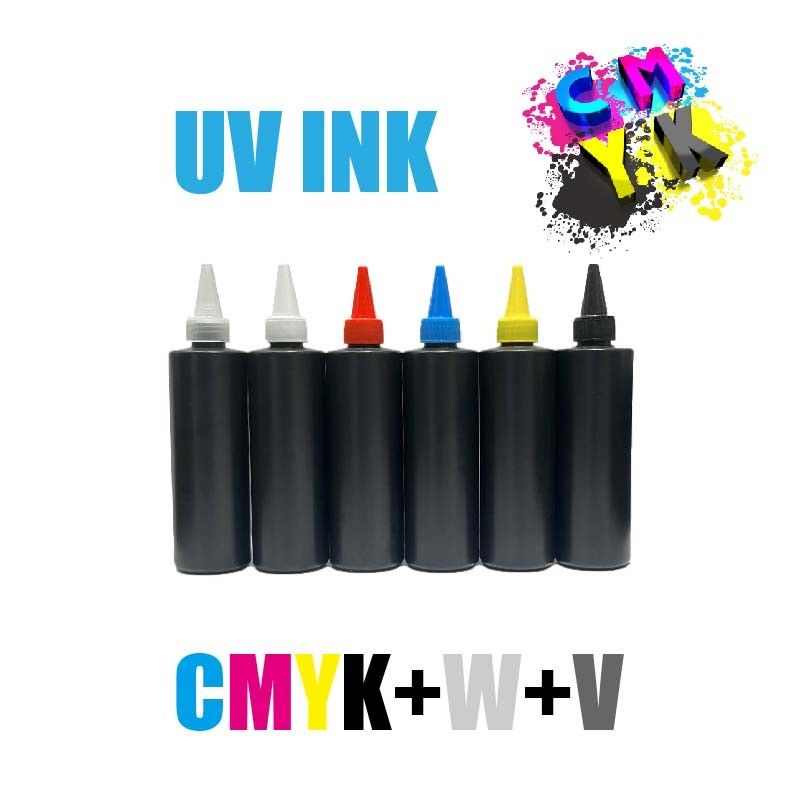 CMYK+W+V UV DTF 잉크 UV DTF 접착 잉크 및 발크 UV DTF 프린터 인쇄 잉크