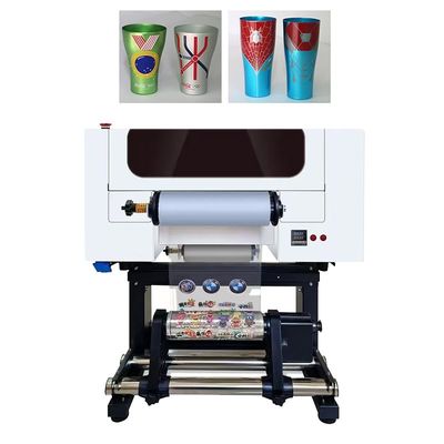 롤에서 롤 UV DTF 프린터 XP600 헤드 30cm UV DTF 프린터 티셔츠 인쇄 기계